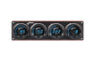 Digital Elite LED Waterproof Gauge Panel, 4 Gauge Oil Pressure/Water Temperature/Oil Temperature/Fuel Pressure 15psi