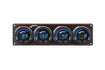Digital Elite LED Waterproof Gauge Panel from Longacre, 4 Gauge Oil Pressure/Water Temperature/Water Pressure/Fuel Pressure