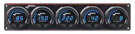 Digital Elite LED Waterproof Gauge Panel from Longacre, 5 Gauge Oil Pressure/Water Temperature/Oil Temperature/Water Pressure/Fuel Pressure