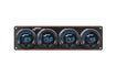 Digital Elite LED Waterproof Gauge Panel from Longacre, 3 Gauge Oil Pressure/Water Temperature/Volt/Tach