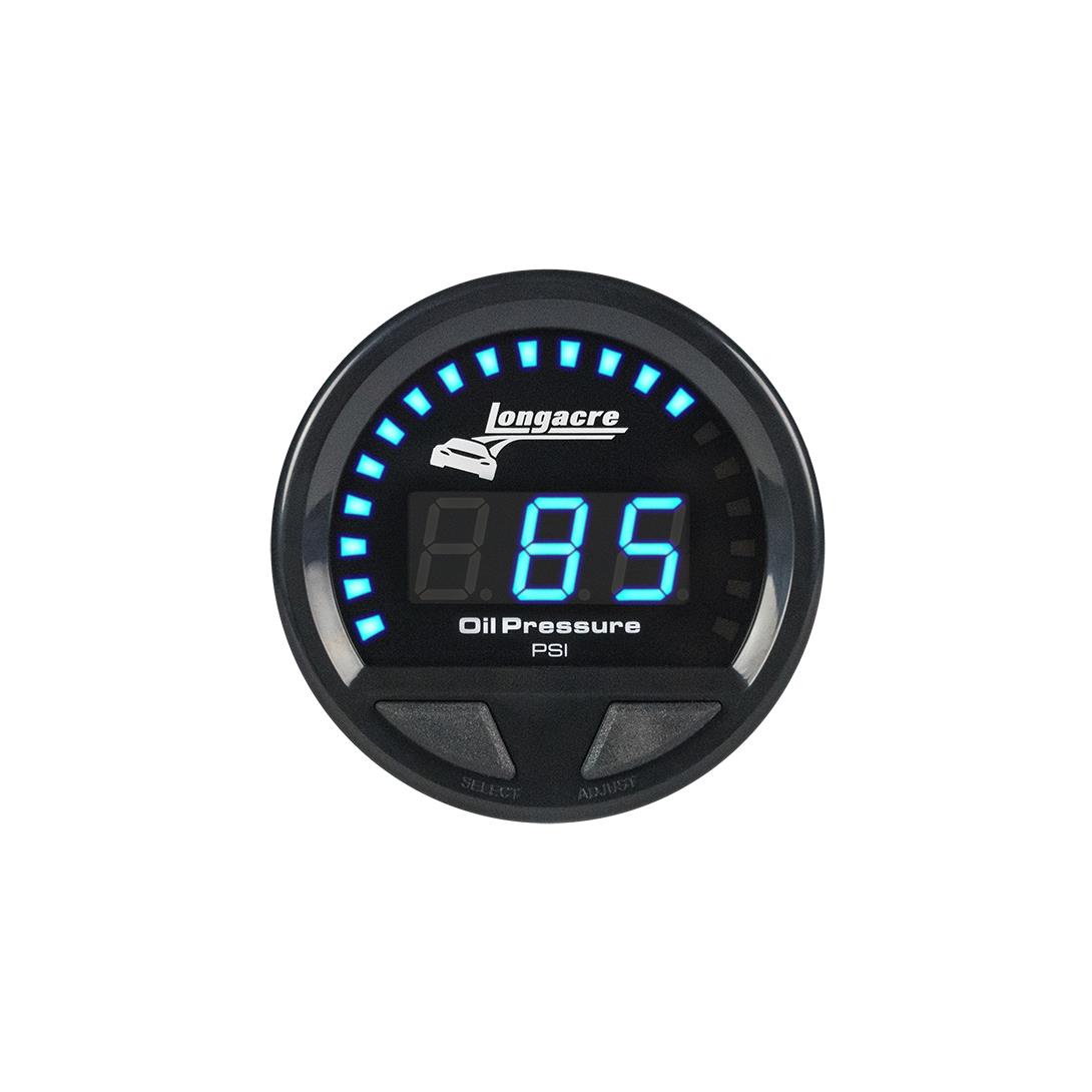 Digital Elite LED Waterproof Gauges, Oil Pressure 0-120 psi, Sensor Included