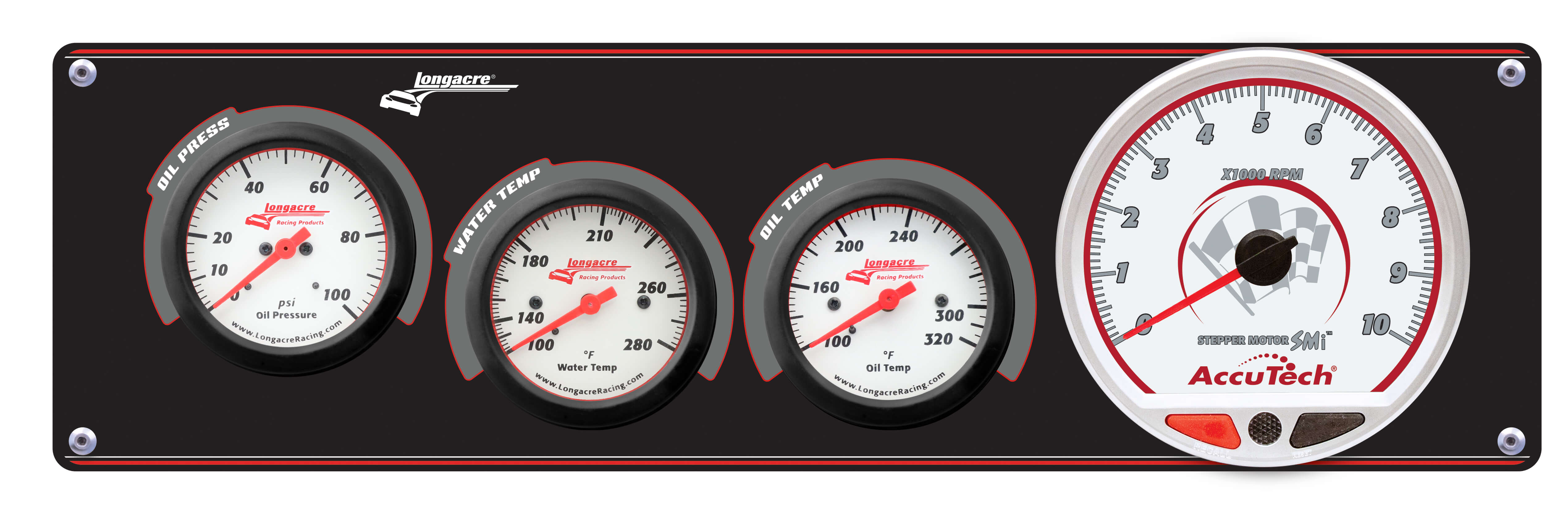 Sportsman™ Elite 3 Gauge Panel w/Tach Oil Pressure, Water Temperature, Oil Temperature