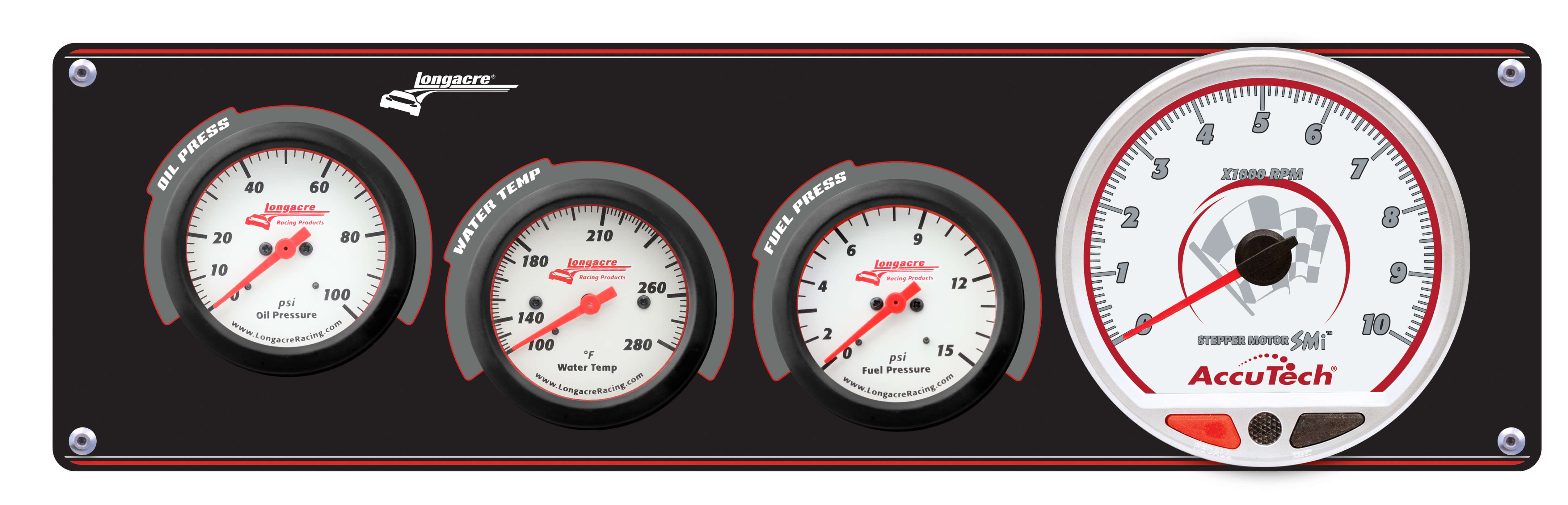 Sportsman™ Elite 3 Gauge Panel w/Tach Oil Pressure, Water Temperature, Fuel Pressure