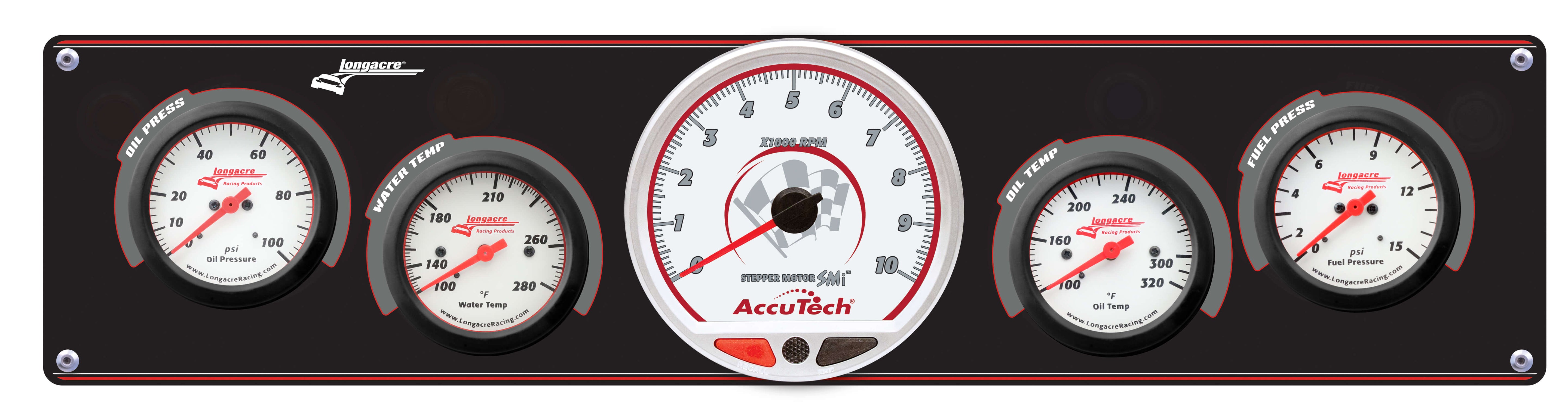 Sportsman™ Elite 4 Gauge Panel w/Tach Oil Pressure, Water Temperature, Oil Temperature, Fuel Pressure