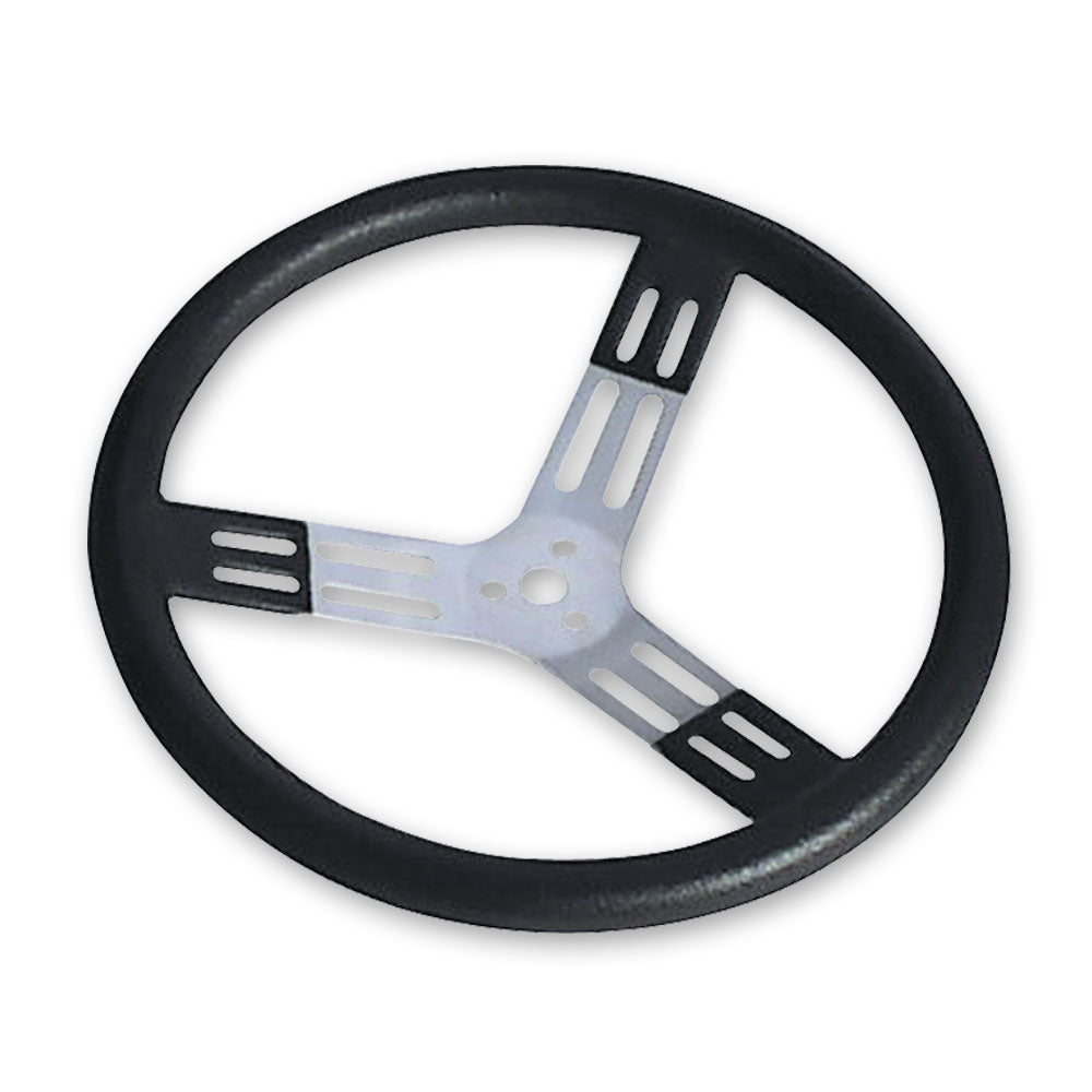15" Aluminum - Black w/ Natural Spokes And Bump Grip