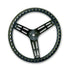 15" Uncoated Black Aluminum - DRILLED - Dished
