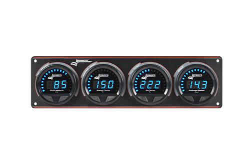 Digital Elite LED Waterproof Gauge Panel from Longacre, 4 Gauge Panel Oil Pressure/Water Temperature/Oil Temperature/Volt